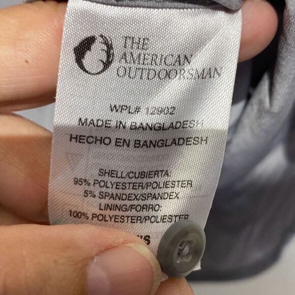 The American Outdoorsman Men's Gray Collared Short Sleeve Button Up Shirt Sz XXL - Picture 7 of 12